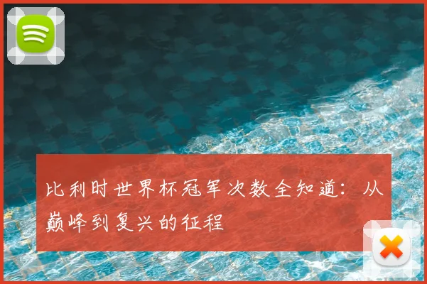 比利时世界杯冠军次数全知道：从巅峰到复兴的征程